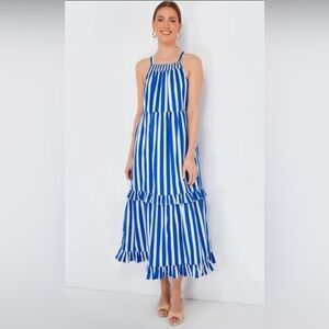 Tuckernuck Pomander Place Dress NWT XXL Blue Stripe Avondale Maxi Resort